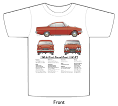 Ford Consul Capri 116E 1500GT 1962-64 T-shirt Front